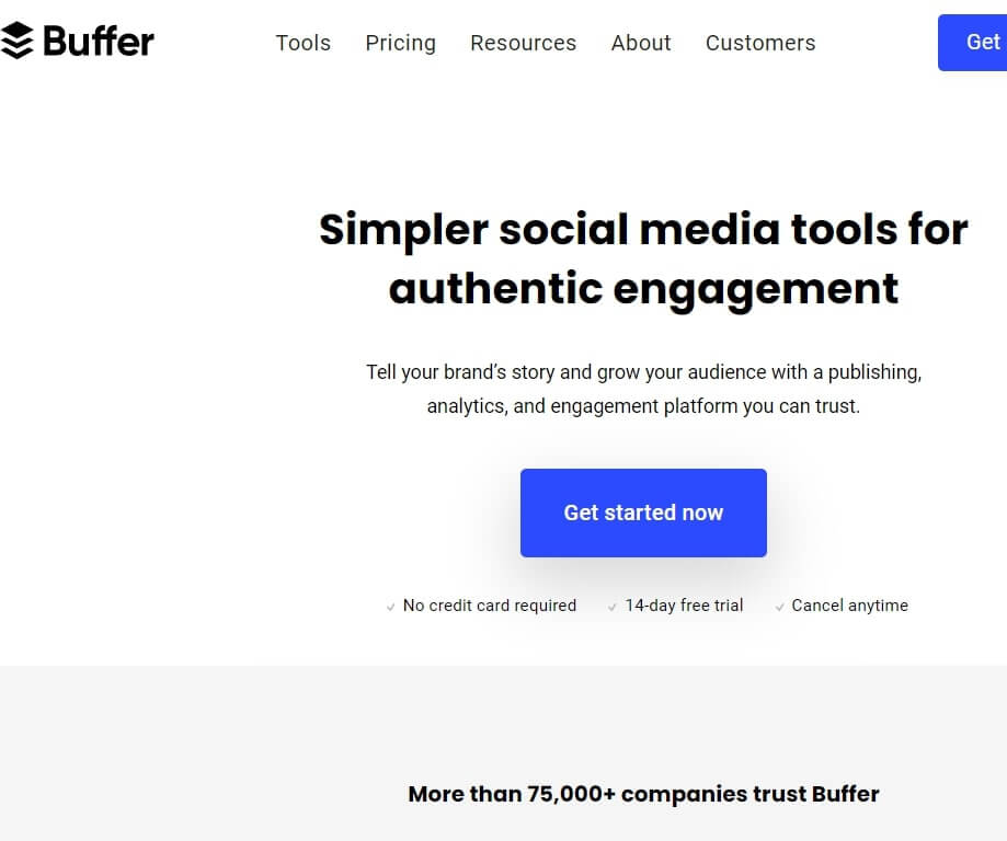 Buffer Best Social Media Management tool Buffer