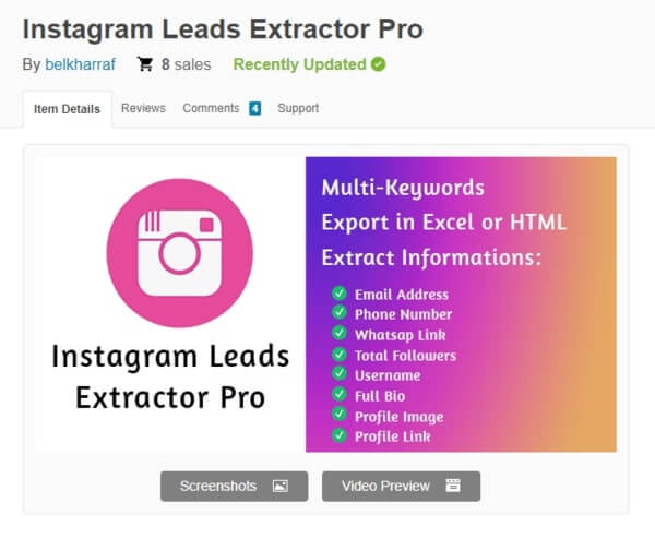 instagram leads extractor pro