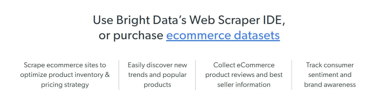 Purchase eCommerce Datasets from Bright Data