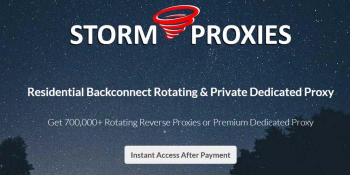 Storm Proxies unlimited bandwidth