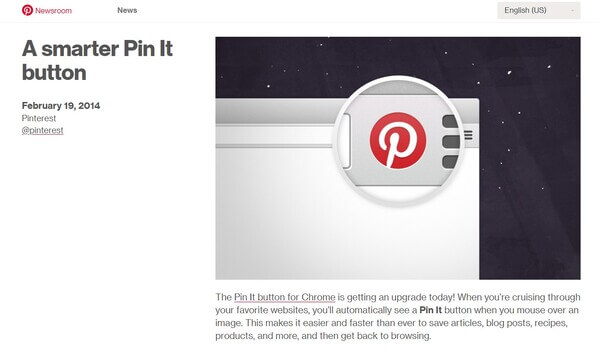 Pin it Button in Pinterest
