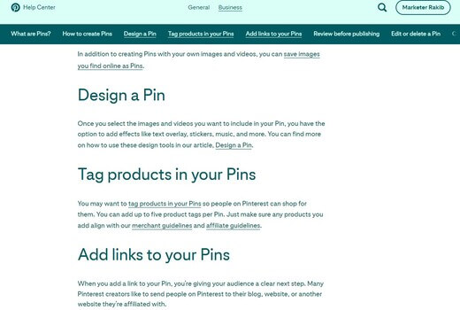 Create Rich pins