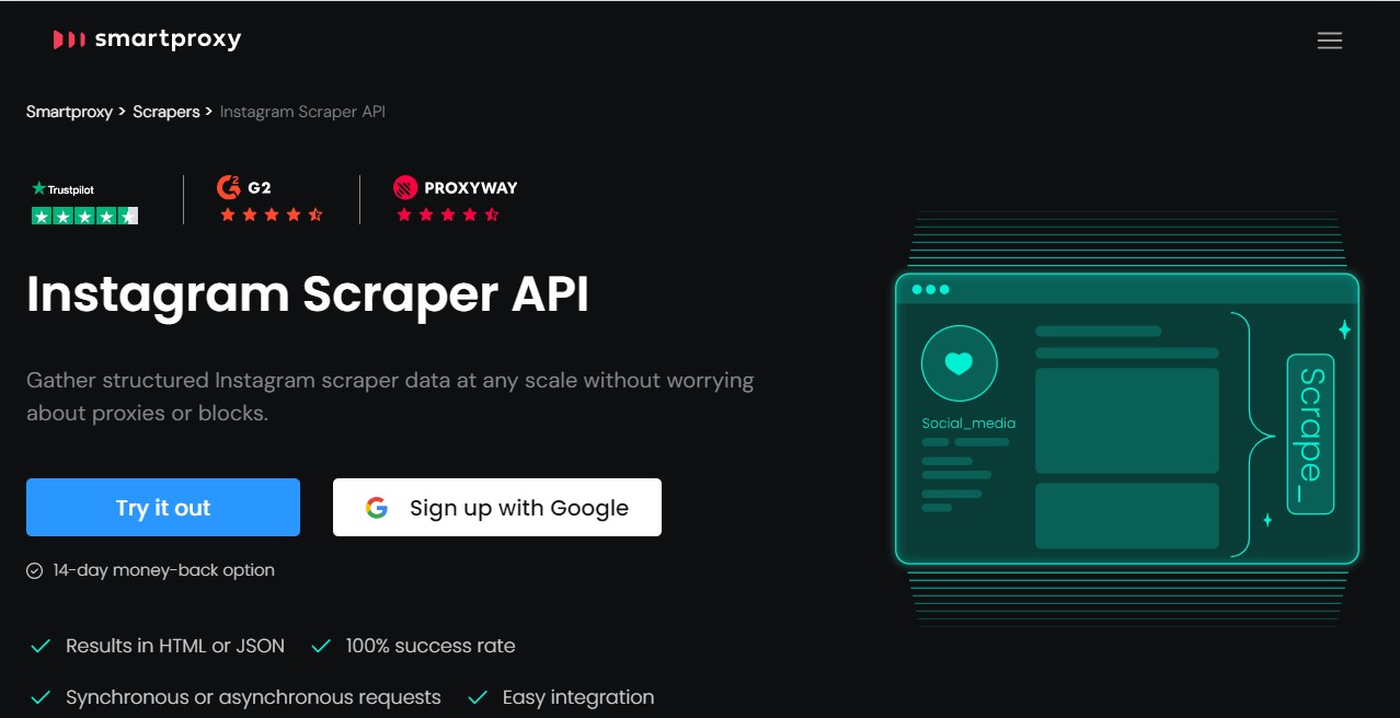 SmartProxy Instagram Scraper API