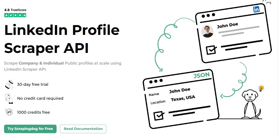 LinkedIn Profile Scraper API scrpingdog