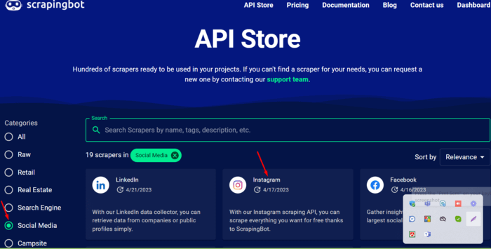 Scrapingbot's Instagram Scraping API