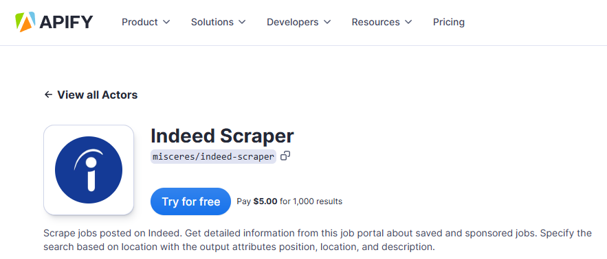  Bright Data Indeed Scrapers