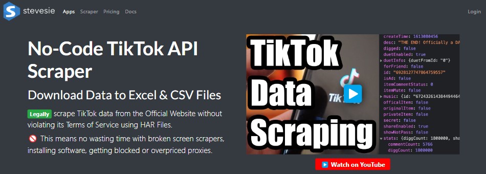 Stevesie TikTok Scraper