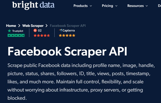 Bright Data Facebook