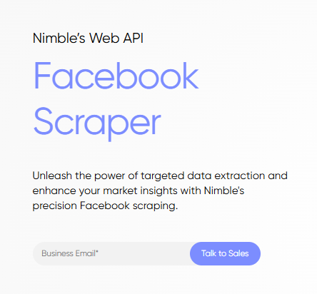 Nimble's Facebook Scraper