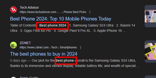 meta description and titles 