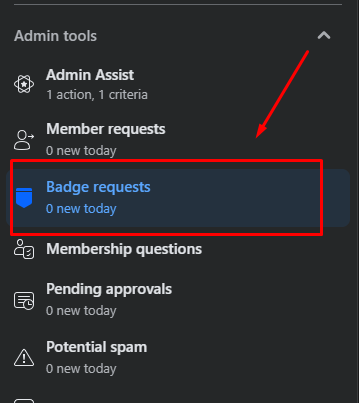Badges request