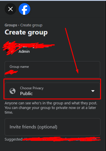 Decide who can see your group.