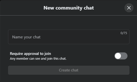 Create a group chat linked to your Facebook group