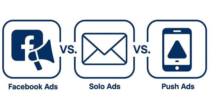 Facebook Ads vs. Solo Ads vs. Push Ads