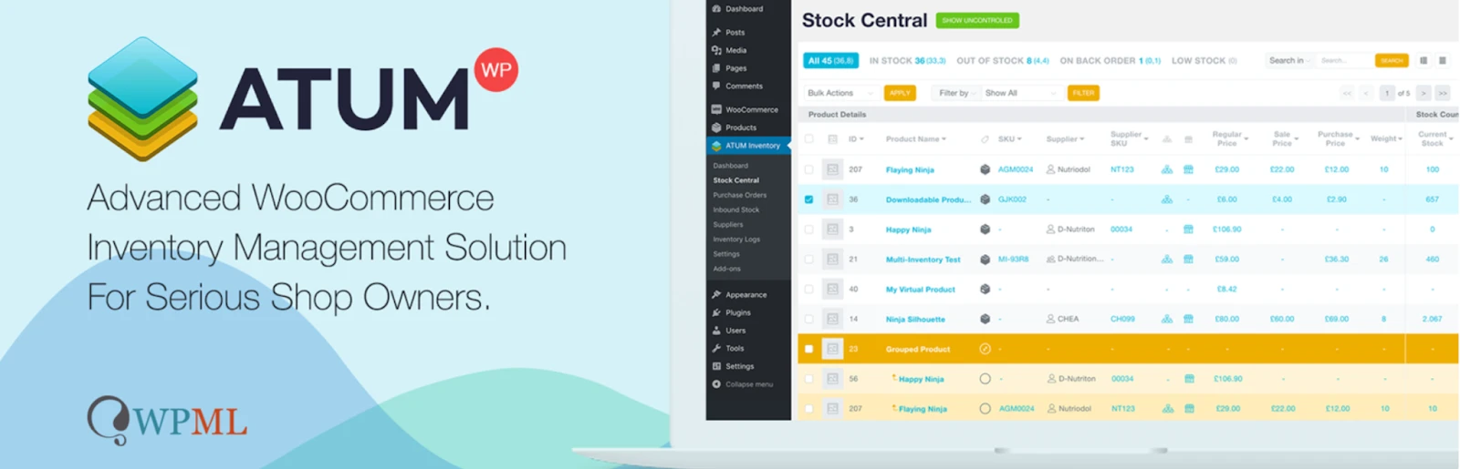  ATUM WooCommerce Inventory Management and Stock Tracking