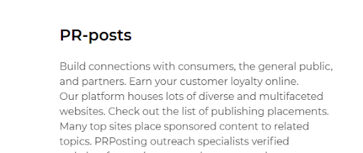 Detailed Breakdown of PRposting Services Detailed Breakdown of PRposting Services