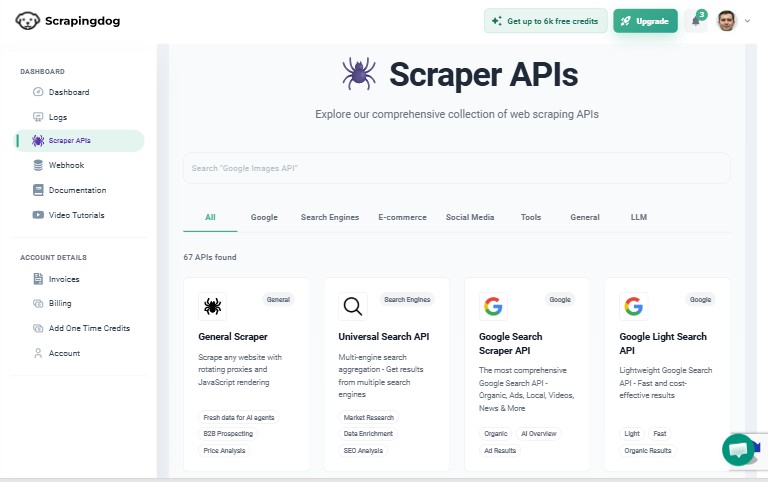 Scrapingdog web scrpaing Scrapingdog web scrpaing