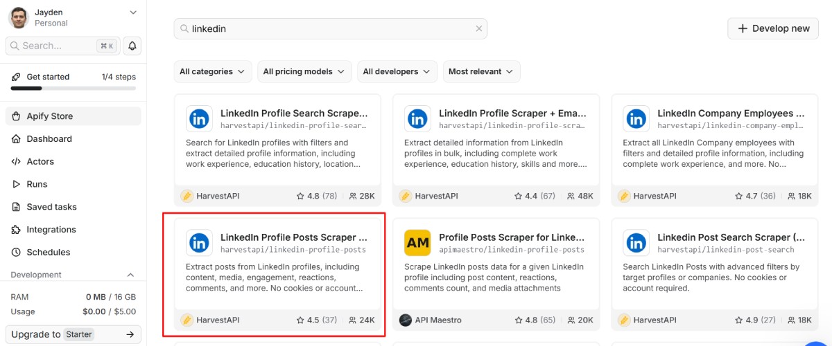 apify linkedin profile scraper apify LinkedIn profile scraper